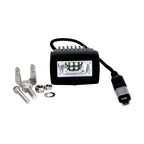 KC HiLiTES C-Series C2 LED 2in. Backup Area Flood Light 20w (Pair Pack System) - Black with mounting hardware.