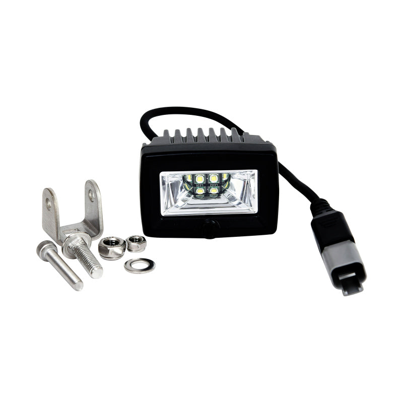 KC HiLiTES C-Series C2 LED 2in. Backup Area Flood Light 20w (Pair Pack System) - Black with mounting hardware.