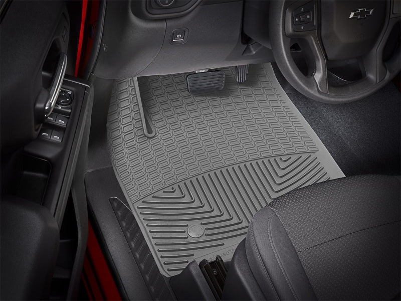 WeatherTech 2019+ Chevrolet Silverado 1500 Crew Cab Front Rubber Mats - Grey Secondary image