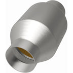 MagnaFlow Conv Univ 2.25in Inlet/Outlet Center/Center Round catalytic converter for offroad performance upgrades.