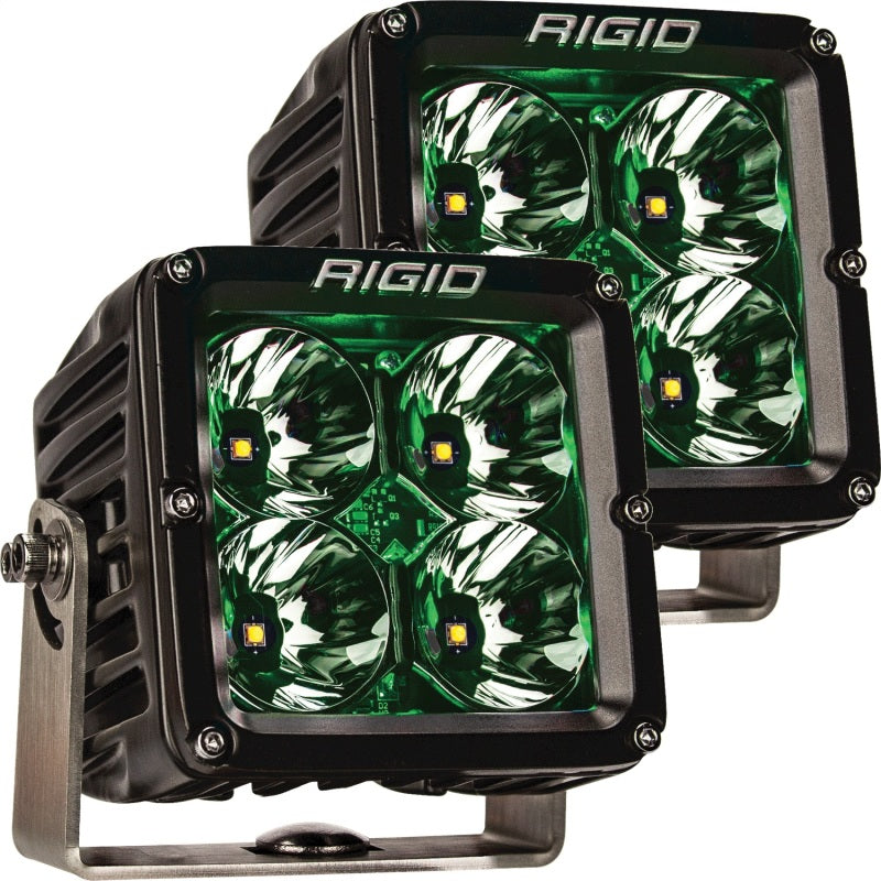 Rigid Industries Radiance+ Pod XL RGBW - Pair in green light