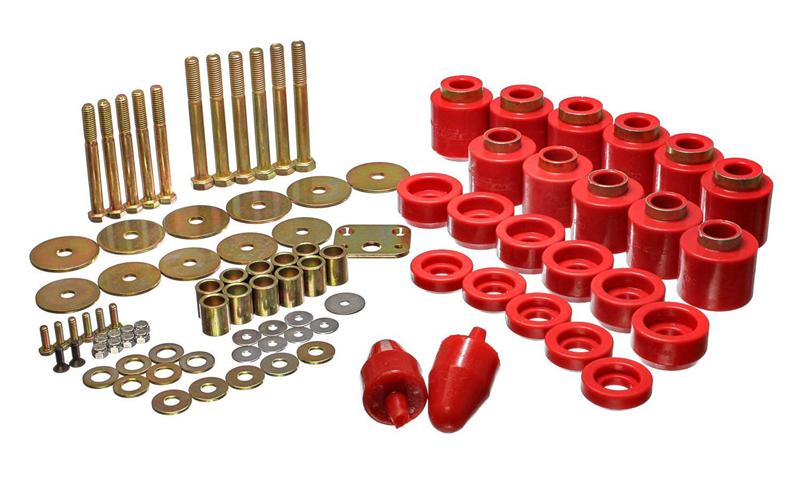 Energy Suspension 1in Body Lift Kit - Red for offroad performance upgrades