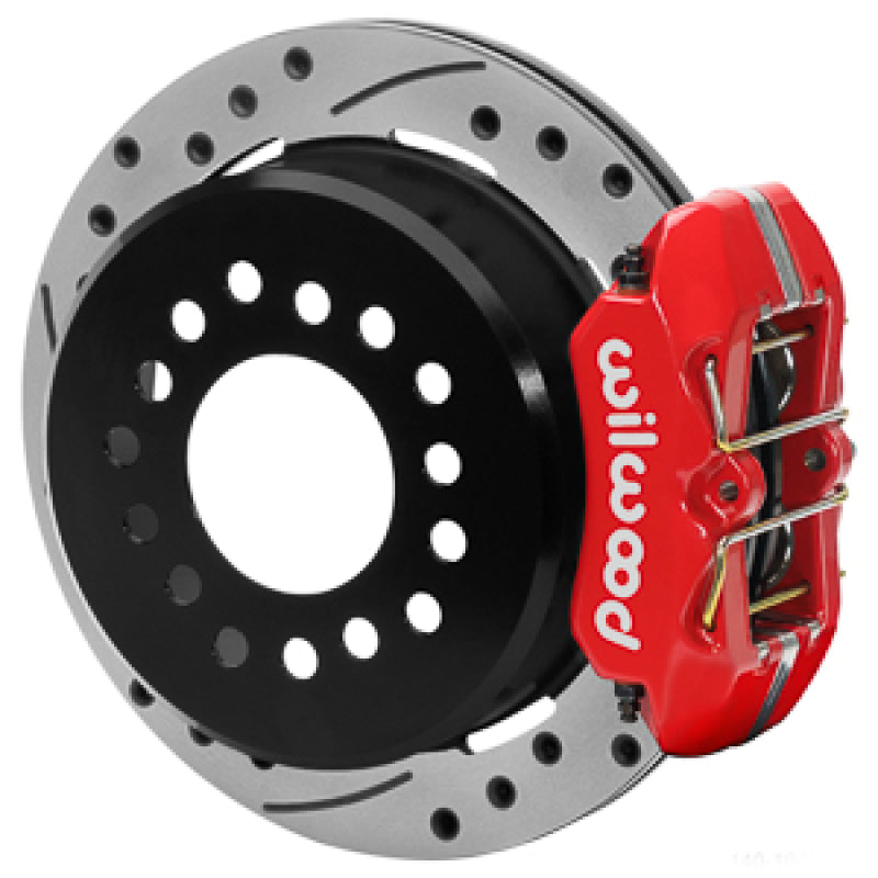 Wilwood Chevy Monte Carlo Forged 4 Piston DynaPro Red Caliper HP32 VV D&S Rotor - 11.00x0.81 Secondary image