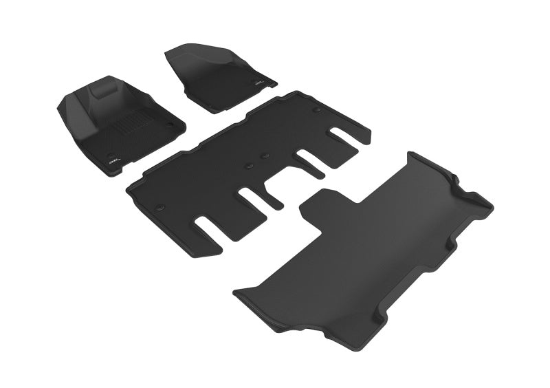3D MAXpider 2017-2020 Chrysler Pacifica/Voyager Kagu 1st & 2nd & 3rd Row Floormats - Black Main image