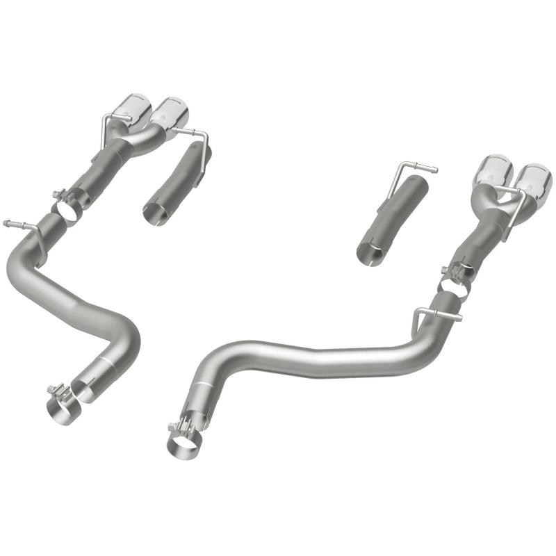 MagnaFlow Axle-Back, SS, 2.5in, Quad Split Rear 3.5in Tip 2015 Dodge Challenger 3.6L V6 exhaust system components