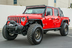 DV8 Offroad 2019+ Jeep Gladiator Side Step/Sliders on red Jeep