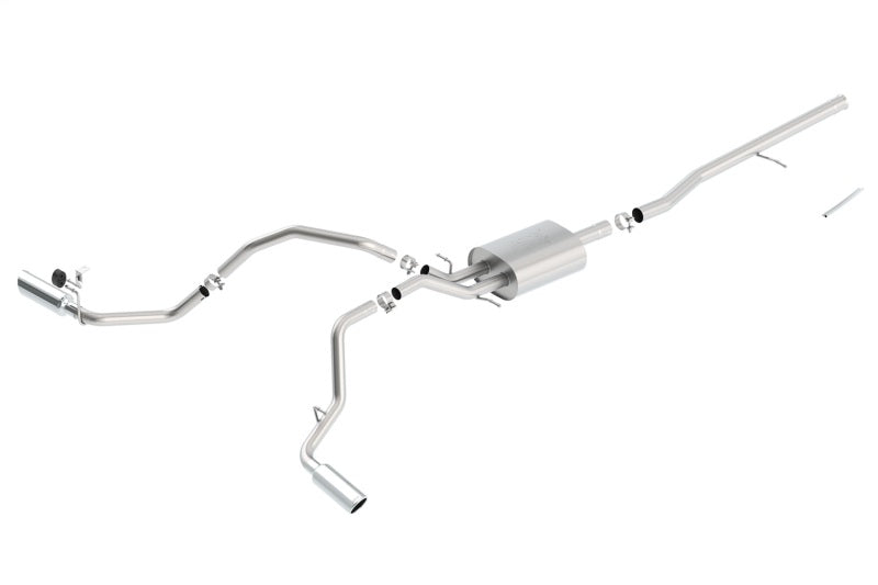 Borla 14 Silv/Sierra C/B Exhaust ATAK 1500 5.3L V8 AT/MT 2&4WD Ext Cab Split Side Exit - Performance exhaust system
