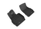 3D Maxpider 20-22 Chevrolet Corvette C8 20-22 Kagu Floor Mats - Black R1 custom fit all-weather mats