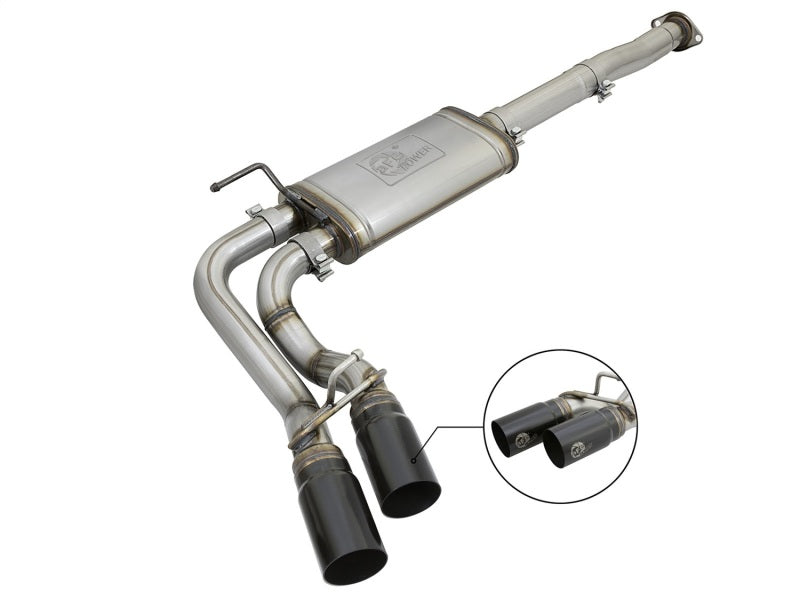 aFe Power Rebel Series 3in 409SS Cat-Back Exhaust w/ Black Tips 05-15 Toyota Tacoma V6-4.0L Secondary image