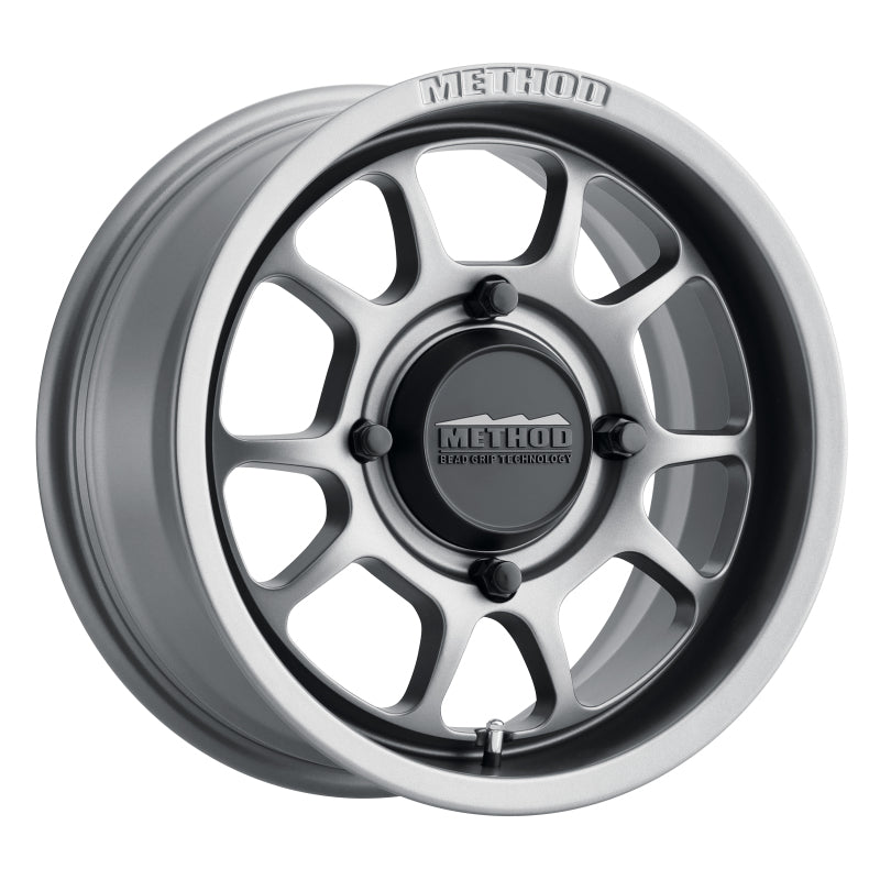Method MR409 Bead Grip 15x7 / 4+3/13mm Offset / 4x156 / 132mm CB Steel Grey Wheel Secondary image