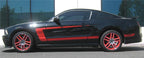 Eibach Sportline Kit for 11 Ford Mustang Convertible 3.7L-V6/5.OL-V8 on a black Mustang with red accents.