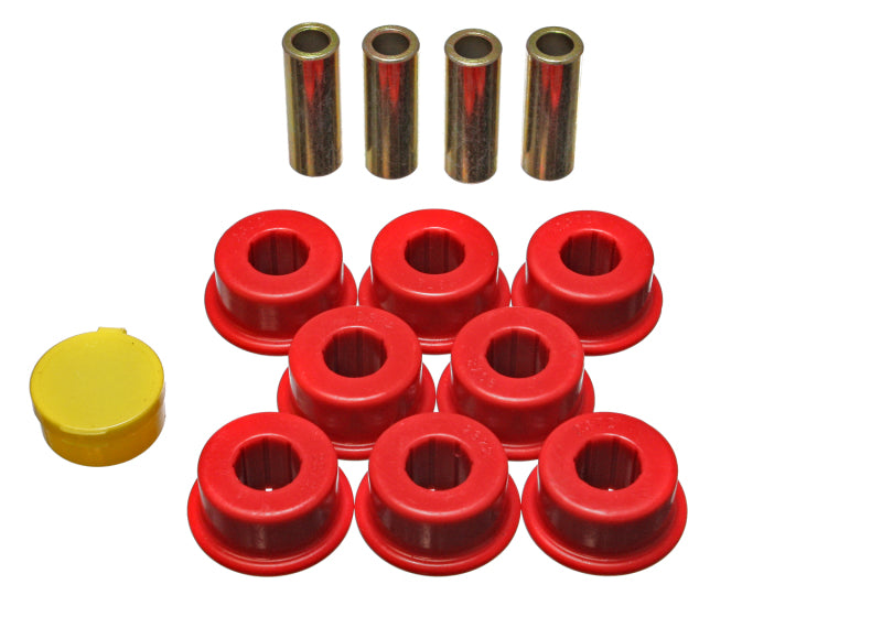 Energy Suspension 95-03 Toyota Avalon / 97-01 Camry / 99-03 Solara Red Rear Control Arm Bushing Set components