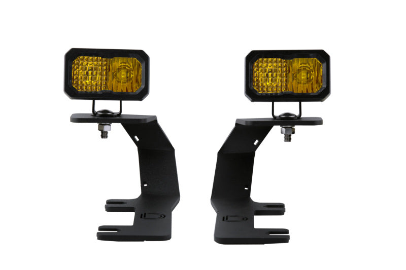 Diode Dynamics 14-19 Silverado/Sierra SSC2 LED Ditch Light Kit - Yellow Pro Combo Secondary image