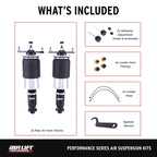 Air Lift Performance 15-21 Subaru WRX (VA) / 15-21 Subaru WRX STI (VA) Rear Air Suspension Kit components