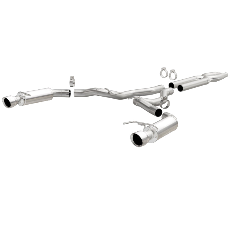 MagnaFlow Cat Back, SS, 3in, Competition, Dual Split Polished 4.5in Tips 2015 Ford Mustang GT V8 5.0 Secondary image