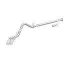 MagnaFlow 08-17 Ford F-250/F-350/F-450 4.6L/6.7 DPF-Back SS 4in Dual Single Passenger Side Rear Exit exhaust system.