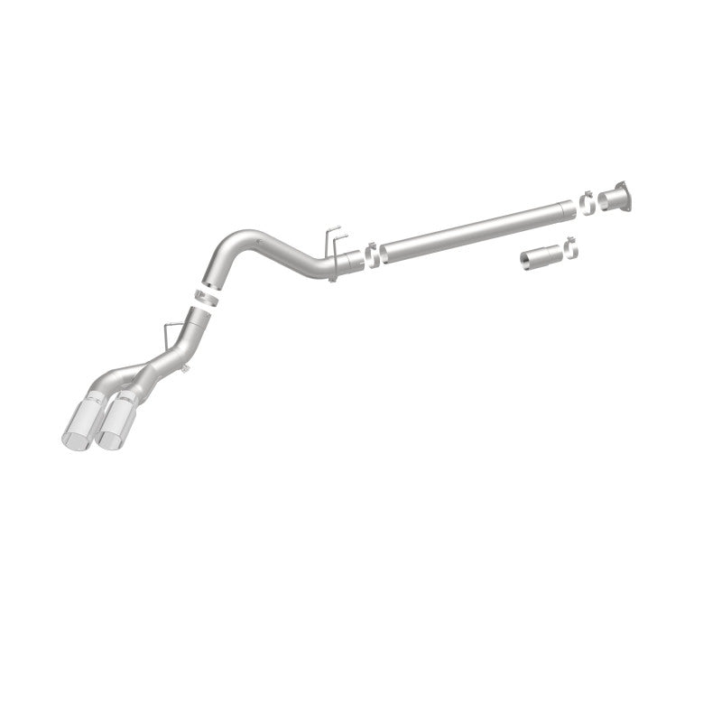 MagnaFlow 08-17 Ford F-250/F-350/F-450 4.6L/6.7 DPF-Back SS 4in Dual Single Passenger Side Rear Exit exhaust system.