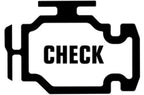 Check engine warning light icon indicating issues.