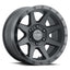 ICON Rebound 18x9 6x5.5 25mm Offset 6in BS 95.1mm Bore Double Black Wheel for offroad performance upgrades.