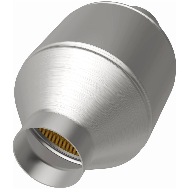 MagnaFlow Conv Univ 2.25in Inlet/Outlet Center/Center Round 3in Body L x 5in W x 8.75in Overall L catalytic converter