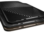 WeatherTech 11+ BMW X3 Front Rubber Mats - Black, durable, all-weather design for vehicles.