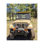 KC HiLiTES 6in. Hard Cover for Gravity Pro6 LED Lights (Single) - Smiley Face- Yellow/Black KC Logo on offroad truck