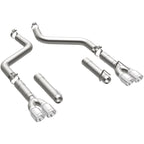 MagnaFlow Axle-Back, SS, 3in, Quad Split Rear 3.5 Tips 2015 Dodge Challenger incl SRT Hellcat exhaust system components