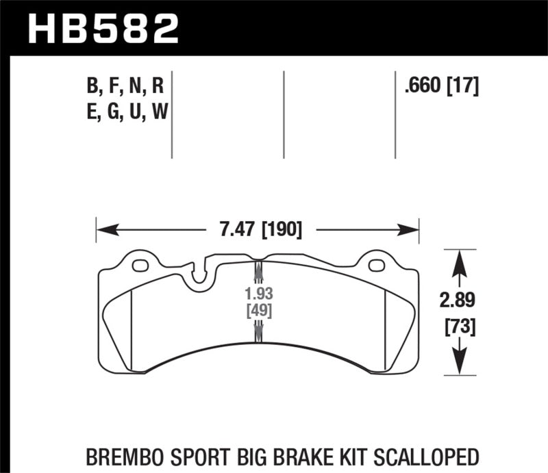 Hawk HPS Street Brake Pads dimensions for performance upgrades