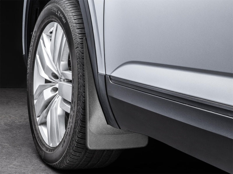 WeatherTech 18-24 Volkswagen Atlas / 20-24 Atlas Cross Sport Front No Drill Mudflaps - Black Secondary image