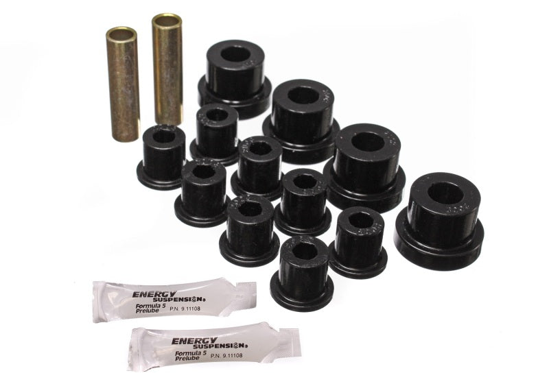 Energy Suspension CJ Front Spring Bushing - Black parts set for offroad performance upgrades and suspension lift kits.