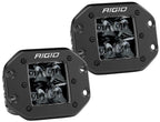 Rigid Industries D2 - Midnight Edition Flush Mount Spot Lights for offroad lighting and electrical