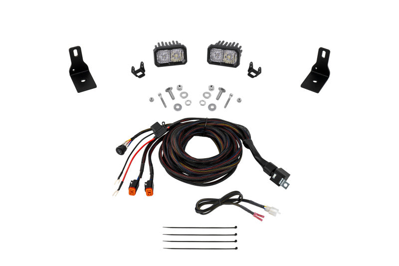Diode Dynamics 2022+ Ford Maverick, C2 Sport Stage Series Ditch Light Kit White Combo Secondary image