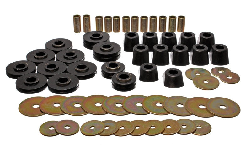 Energy Suspension 67-95 K5 Blazer/67-70 Denali XL/Suburban/Yukon XL 4WD Black Body (Cab) Mount Set components