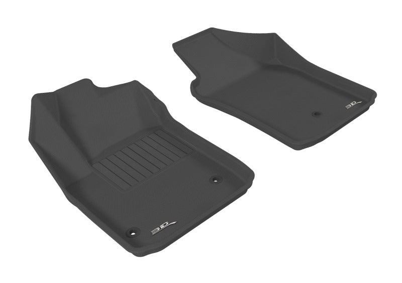 3D MAXpider 2012-2019 Fiat 500/500E Kagu 1st Row Floormat - Black Main image