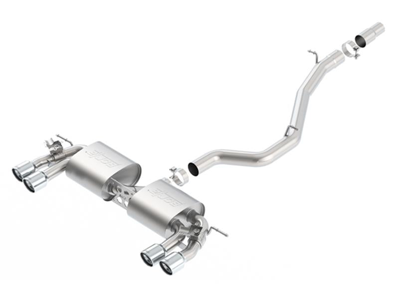 Borla 2015 Volkswagen Golf-R 2.0L Turbo S-Type CB Exhaust system with polished tips.
