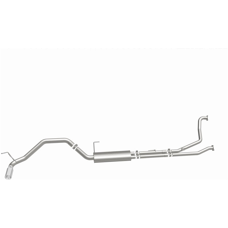 MagnaFlow CatBack 07-15 Nissan Titan V8 LGAS/LFLEX Single MF Polished Stainless Exhaust for performance offroad parts.
