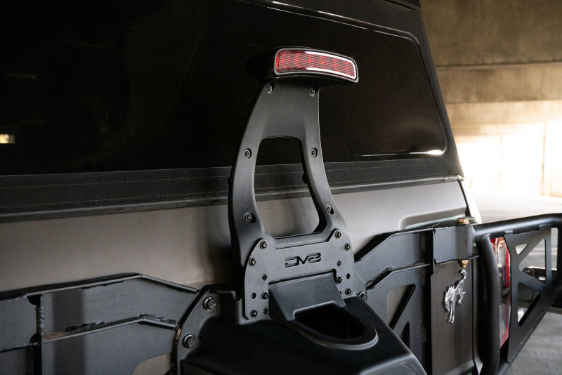 DV8 21-22 Ford Bronco 3rd Brake Light Extension Bracket mounted on a vehicle.