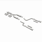 MagnaFlow 2017+ Dodge Charger 409 SS Polished 3in Quad Tips Cat-Back Exhaust components layout for performance upgrades.