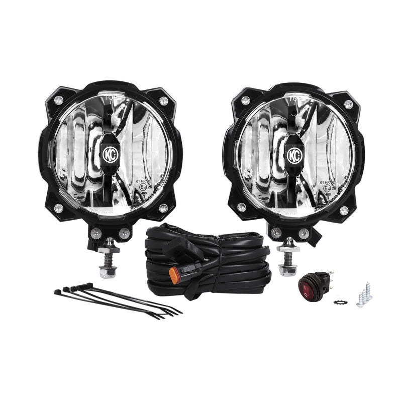 KC HiLiTES 6in. Pro6 Gravity LED Light 20w Single Mount SAE/ECE Driving Beam (Pair Pack System) Secondary image