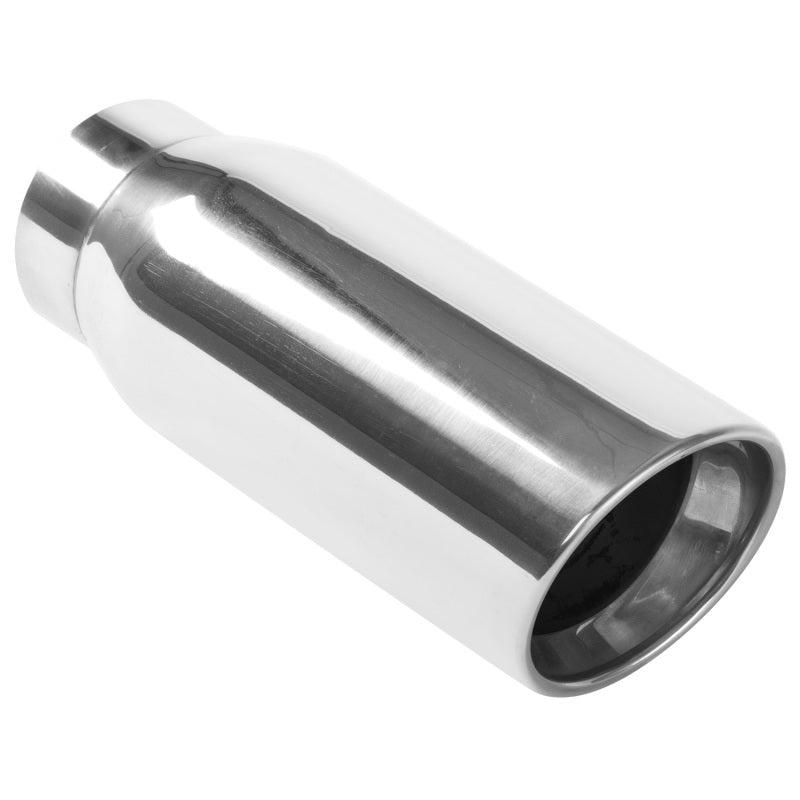 MagnaFlow Tip Stainless Double Wall Round Single Outlet Polished 4.5in DIA 3.5in Inlet 12in Length Secondary image