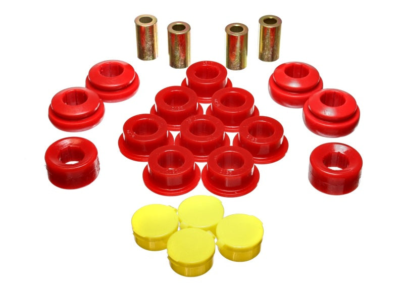 Energy Suspension 02-04 Acura RSX (includes Type S) Red Rear Control Arm Bushing Set components