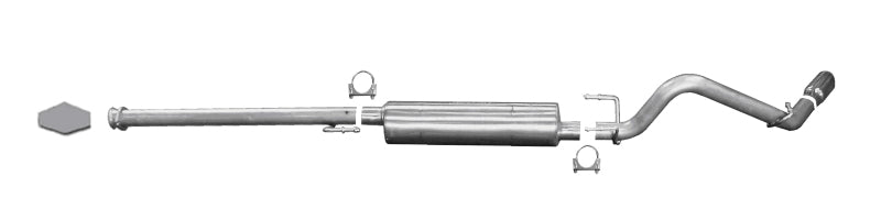 Gibson 05-13 Toyota Tacoma Base 4.0L 2.5in Cat-Back Single Exhaust - Stainless for improved performance.