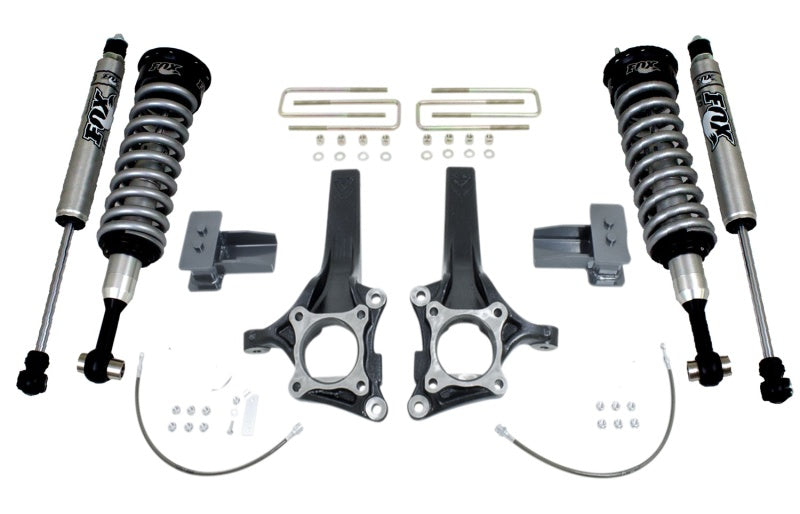 MaxTrac 15-18 Ford F-150 2WD 7in/4in MaxPro Elite Spindle Lift Kit w/FOX Shocks parts