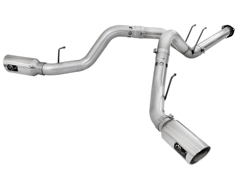 aFe Atlas Exhaust 4in DPF-Back Exhaust Aluminized Steel Polished Tip 11-14 ford Diesel Truck V8-6.7L Secondary image