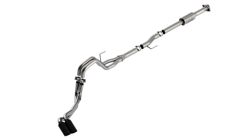 Borla F-150 2021 2.7L/3.5L 4dr CC SB EC STB Lari/King R/Plinum/LTD 3/2.25 DSE CB AK BLK CHR Tips exhaust system