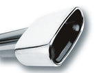 Borla 2.5in Inlet 6.69in x 3in Rectangular Rolled Angle Cut Single Inlet x 5.63in Long Exhaust Tip for offroad upgrades.