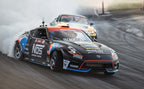 Magnificent drifting scene featuring a Nissan 370Z racing with smoke.