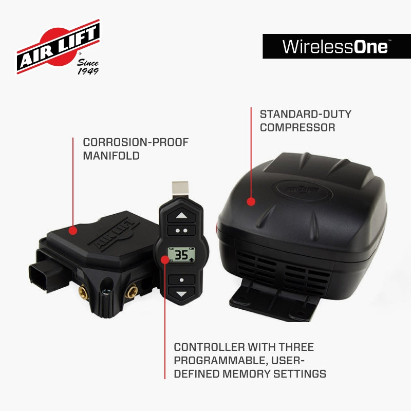 Air Lift Wireless One (2nd Generation) compressor system for offroad performance upgrades.