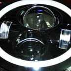 DV8 Offroad 07-18 Jeep Wrangler JK LED Projector Headlights close-up