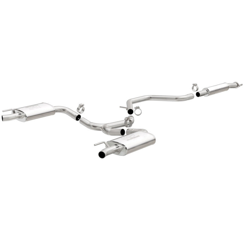 MagnaFlow Cat-Back SS 2.25/2.5in Dual Split Rear Exit Polished 3in Tip 2015 Chev Impala 3.6L V6 Secondary image